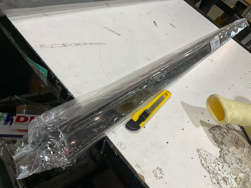Condition photo showing New/Like New for 2pcs wall corner protectors guards - self adhesive corner protector & corner guards for walls edge protection, easy to apply - no tools needed(black, 47.24"x1.18") black 47.24" x 1.18" self-adhesive 2