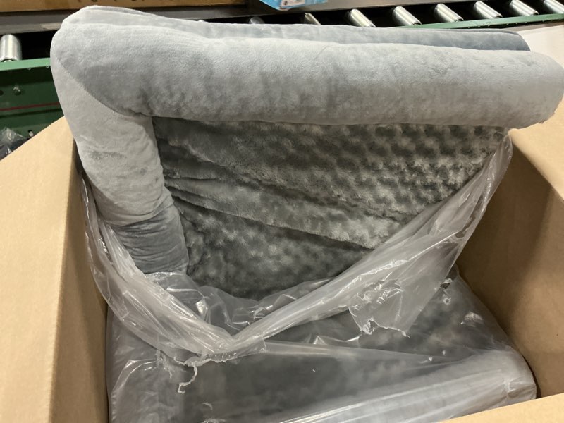 Condition photo showing As Is for bfpethome dog beds for large dogs, orthopedic dog bed for medium large dogs,big waterproof couch pet bed with removable washable cover 36"l x 27"w x 6.5"th grey