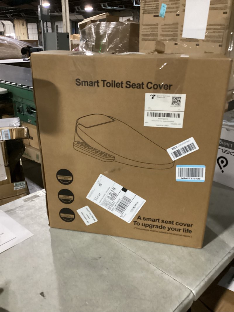 Condition photo showing New/Like New for Electric Bidet Toilet Seat Elongated with Heated Seat, Warm Air Dryer, Endless Warm Water, Oscillating and Pulsating Spray Wash, Stainless Steel Self-Clean Nozzle (Dual Temperature Display 2)