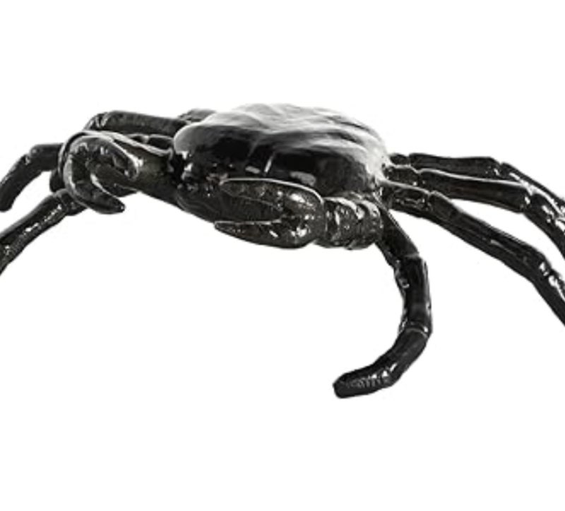Black Metal Crab Sculpture