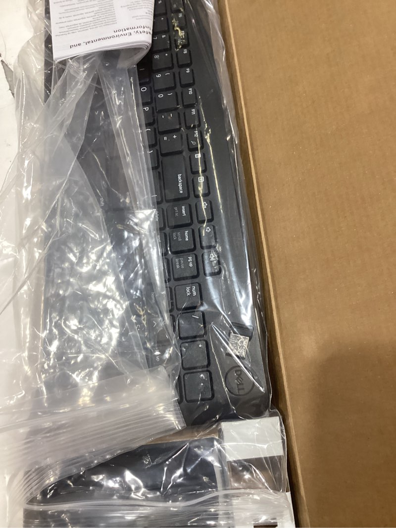 Condition photo showing Good Condition for dell keyboard and mouse - km3322w - us english - usb plunger wireless rf 2.40 ghz keyboard - black - usb wireless rf mouse - optical - 1000 dpi - scroll wheel - black - multimedia, mute, volume up, vo black km3322w