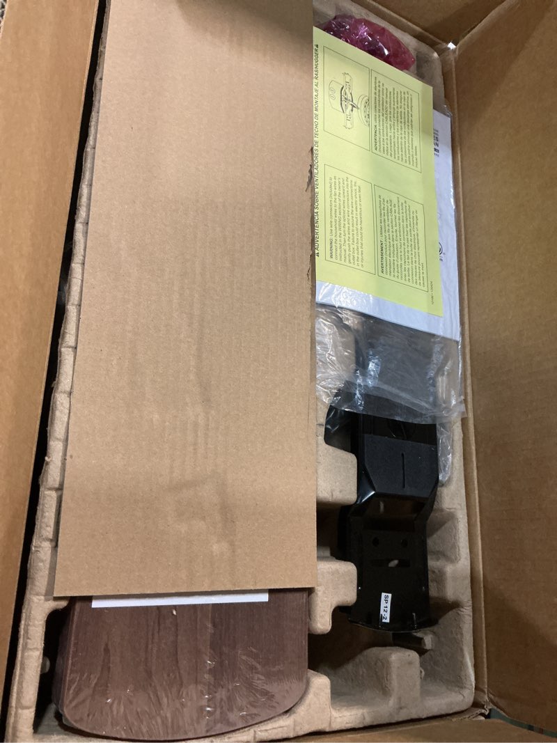 Condition photo showing New/Like New for 1k+ bought last week Harbor Breeze Armitage 52-in Bronze with Toffee/cocoa Blades Flush Mount Ceiling Fan Wit