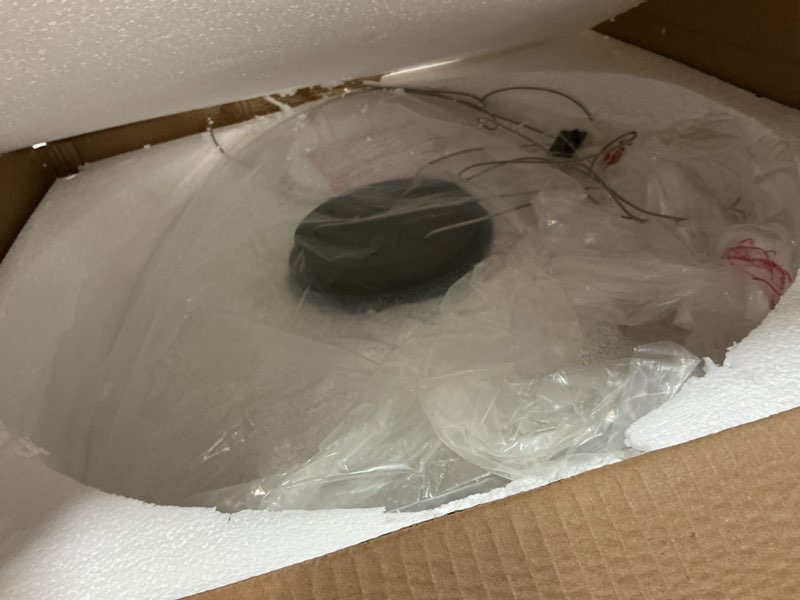 Condition photo showing Good Condition for Waikmdv Brown Modern Chandeliers LED Dimmable Chandelier Over Table Dining Room Pendant Light Fixtures for Kitchen Island Entryway Foyer Living Room Brown 22.4"