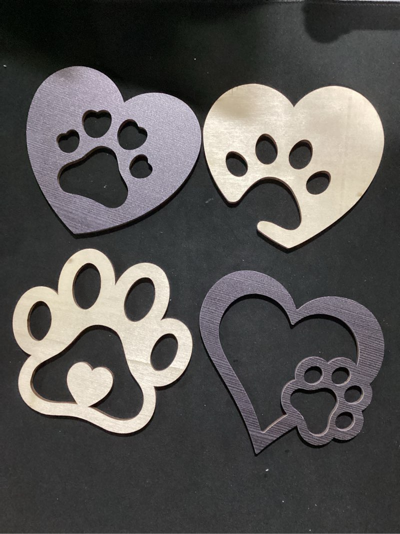 Condition photo showing Good Condition for dog room decor paw prints wooden wall art dog lovers gifts puppy decorations signs for home kitchen bathroom bedroom dog paw
