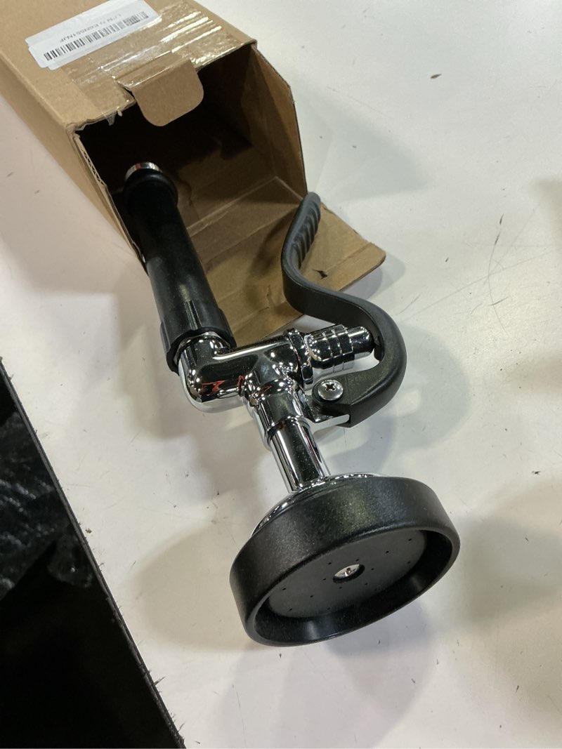 Condition photo showing Good Condition for mstjry commercial sink sprayer pre rinse spray valve with handle grip assembly,1.42 gpm high pressured dish sprayer for replacement kit of commercial faucet, polished chrome ?black?