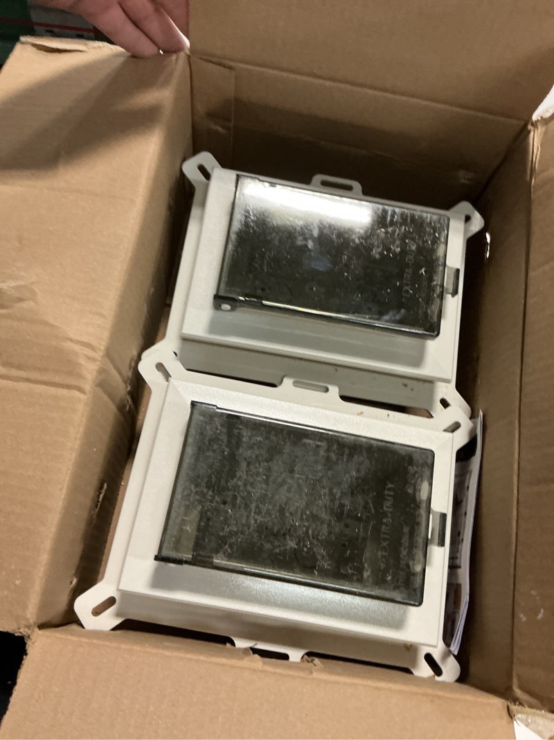 Condition photo showing Good Condition for 2pcs recessed outlet box, dbvs1c-1 low profile electrical boxes, wall plate kit for new vinyl siding, duplex & decorator style covers,1-gang, vertical, clear clear vertical; 1-gang