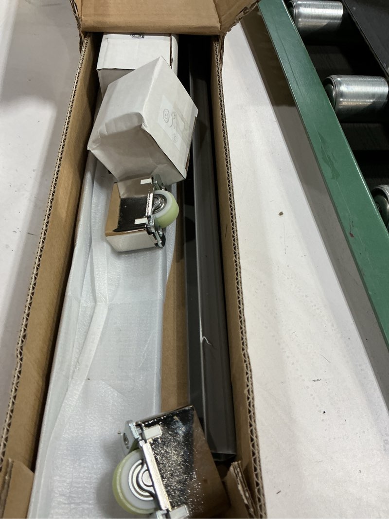 Condition photo showing Good Condition for jubest 36" concealed barn door hardware kit with soft close mechanism, wall mounted invisible sliding door track for opening width 28" to 32", hidden barn door hardware kit, door needs groove 36in(no door)