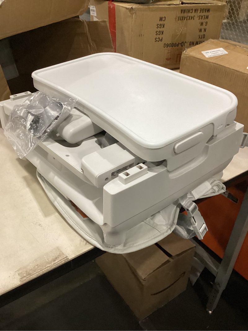 Condition photo showing Good Condition for 3-in-1 Portable Baby High Chair for Babies and Toddlers, Convertible Easy Clean Infant Foldable Highchair with Adjustable Legs & Dishwasher Safe Tray, Grey