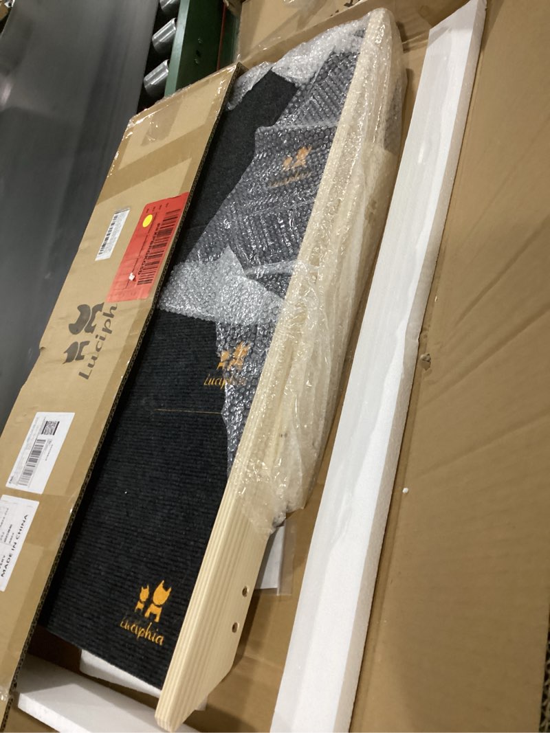 Condition photo showing Good Condition for luciphia wooden dog stairs for small dogs 2-in-1 foldable dog steps for beds cars couch anti-slip pet ramp with 3 steps indoor pet stairs for medium large older pets cats up to 220lbs 19.7"h x 23.6"l x 17.3"w-3 steps for sofas & low beds