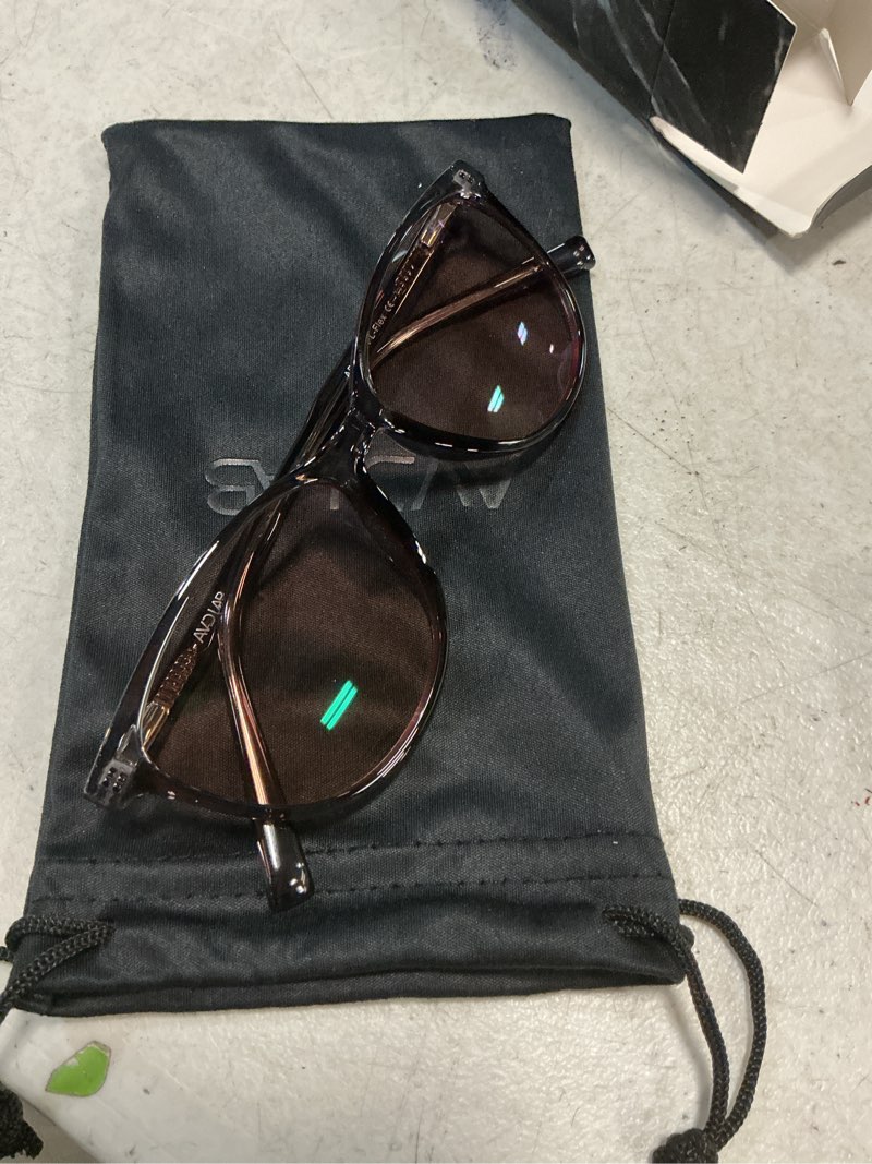 Condition photo showing Good Condition for indoor fl-flex fluorescent-41 light pink tinted blue light blocking glasses cat eye migraine light sensitivity glasses photophobia fluorescent led glare women ab3311(grey frame light rose lens) grey frame-light pink lens migraine glasses