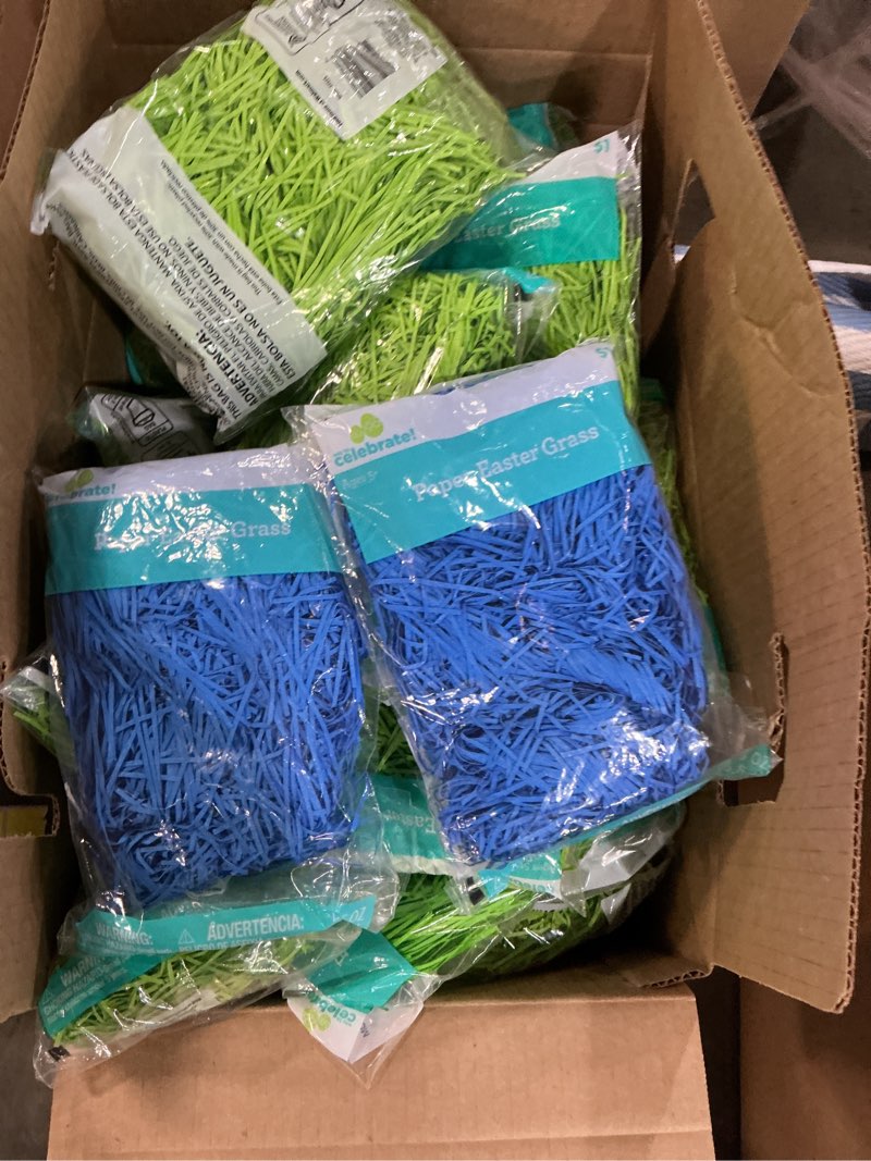 Condition photo showing New/Like New for wrapables easter grass package filler, shredded paper for gift wrapping, basket filling, packing different colors (42 pcs)