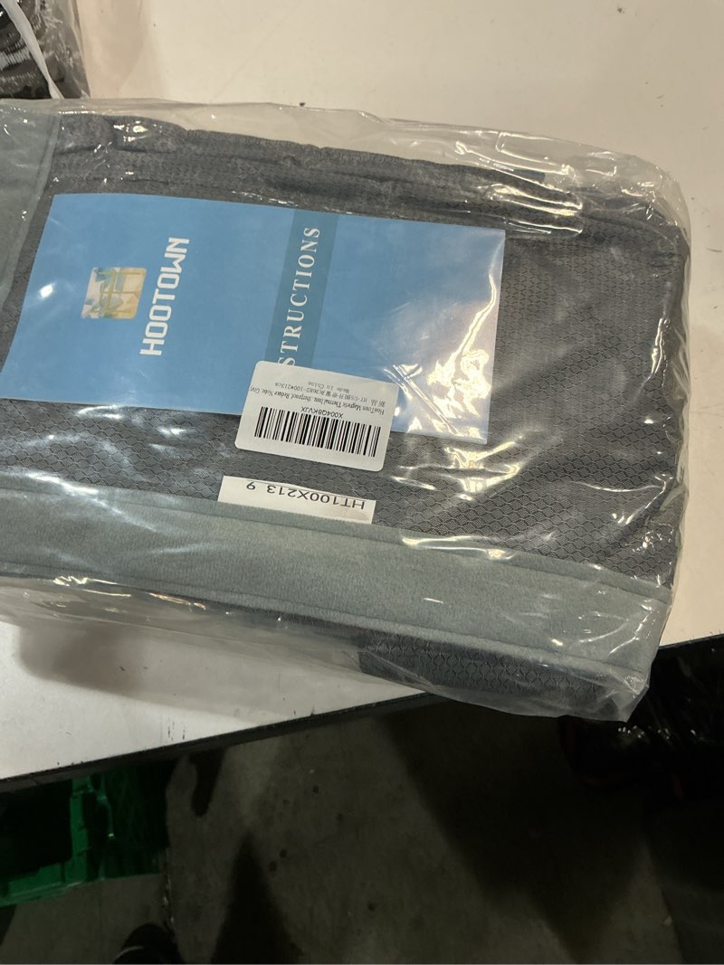 Condition photo showing New/Like New for hootown magnetic thermal insulated door curtain fits door size 36" x 82", sideway open with window durable waterproof cloth and thicken cotton, winter cover, weatherproof, reduce noise, gray