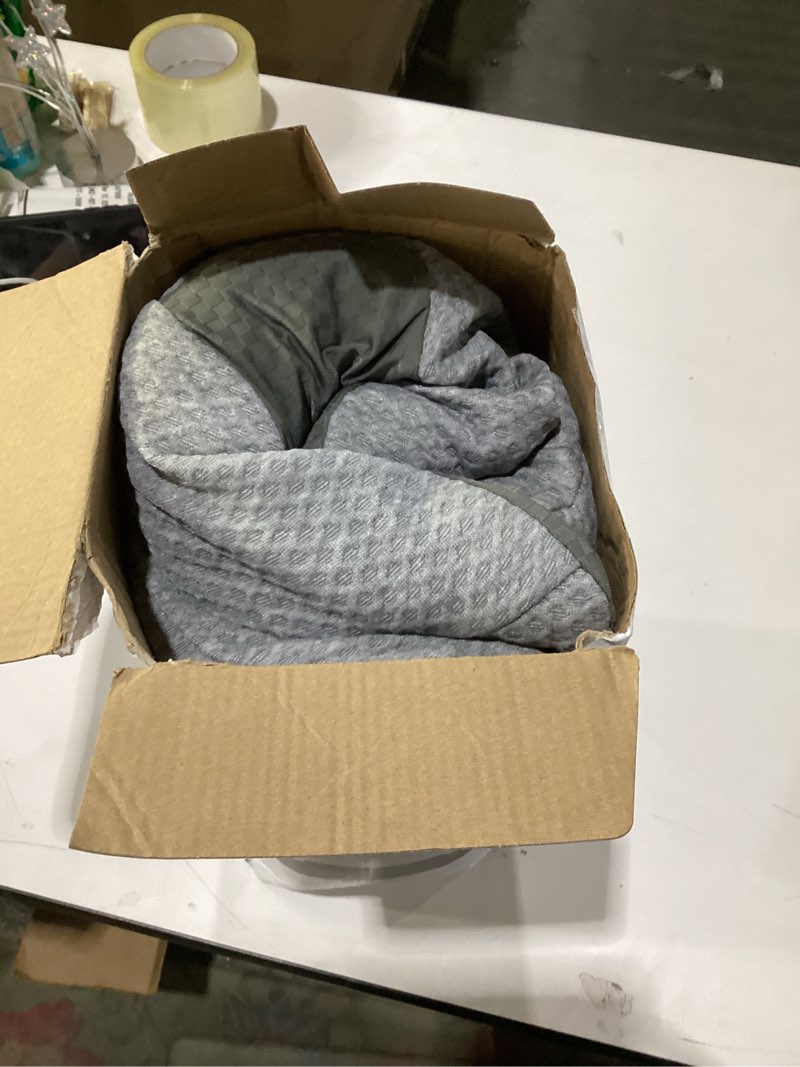 Condition photo showing New/Like New for Cervical Neck Pillow for Pain Relief Sleeping, Contour Memory Foam Pillows, Ergonomic Side Sleeper Pillows for Adults, Cooling Orthopedic Neck Support Pillow for Back Stomach Sleepers Queen Size-24.8''Lx14.96''Wx5.78''H Dark Grey&grey