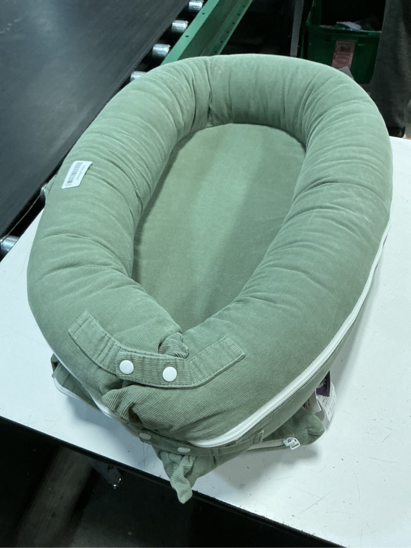 Condition photo showing Good Condition for deluxe infant lounger, baby nest cover for baby girls & boys, newborn essentials for baby 0-12 months, 100% cotton (corduroy cotton, sage green)