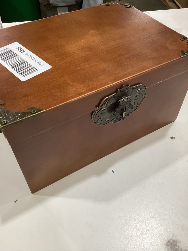 Condition photo showing Good Condition for HYVAKUPPA 2PCS Decorative Wooden Storage Box with Lids Handmade Memory Box for keepsakes Treasure Ch