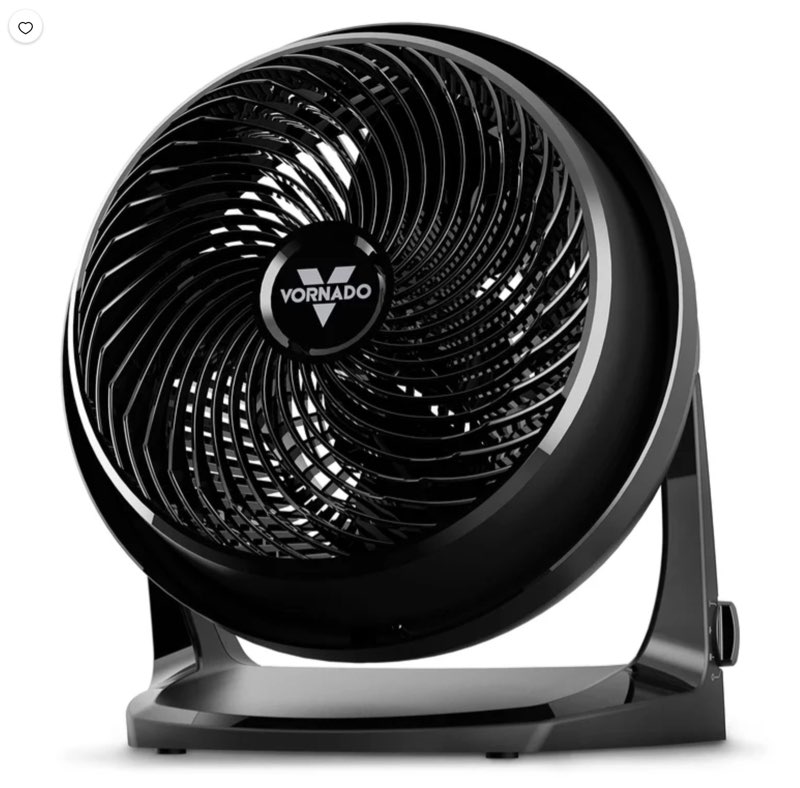  vornado 62 whole room air circulator fan, quiet 3-speed operation, black