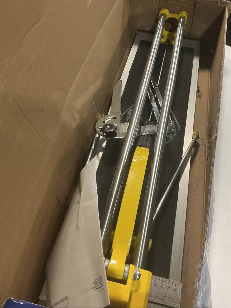 Condition photo showing As Is for QEP 10630 24-Inch Manual Tile Cutter with Tungsten Carbide Scoring Wheel for Porcelain and Ceramic Tiles