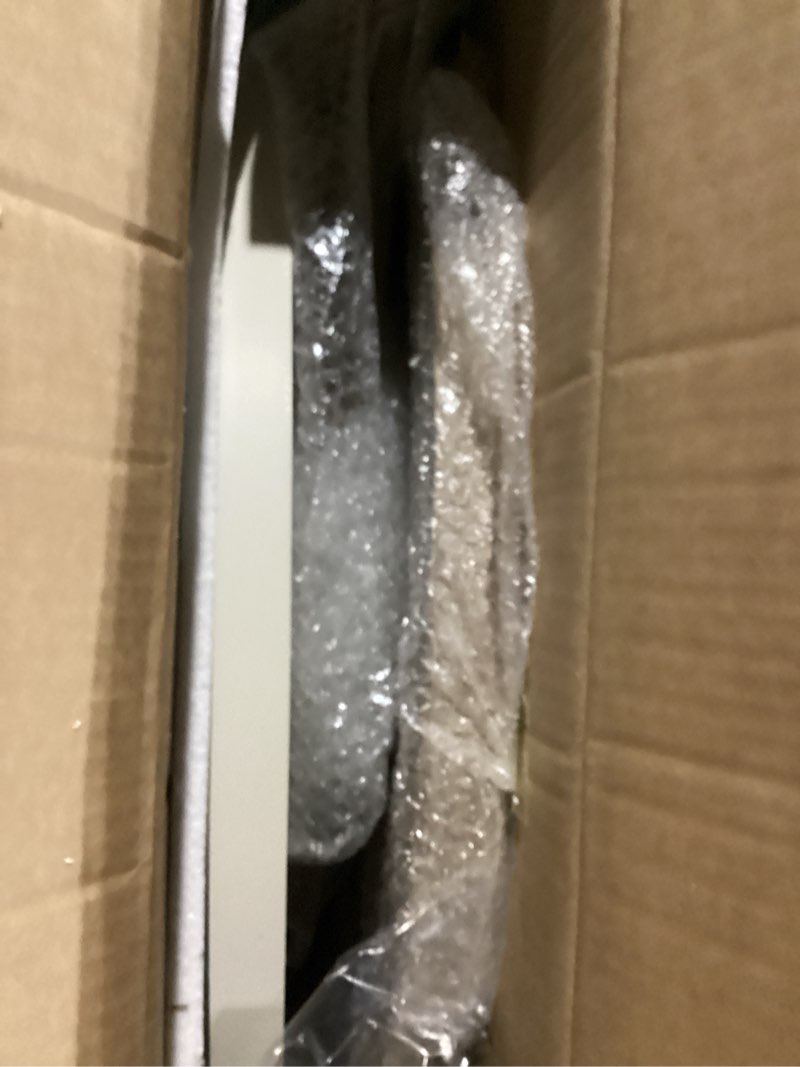 Condition photo showing New/Like New for karlott Farmhouse Coffee Table, French Country Round Coffee Table, Coastal Coffee Table with Distressed Top, Boho Coffee Table with Curved Motif Frame Base for Living Room, Dining Room, Bedroom