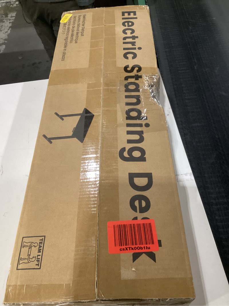 Condition photo showing New/Like New for HUANUO 32" Small Electric Standing Desk Adjustable Height, 4 Memory Height Settings, Sit Stand Up Desk for Home Office & Computer Workstation, LightWalnut