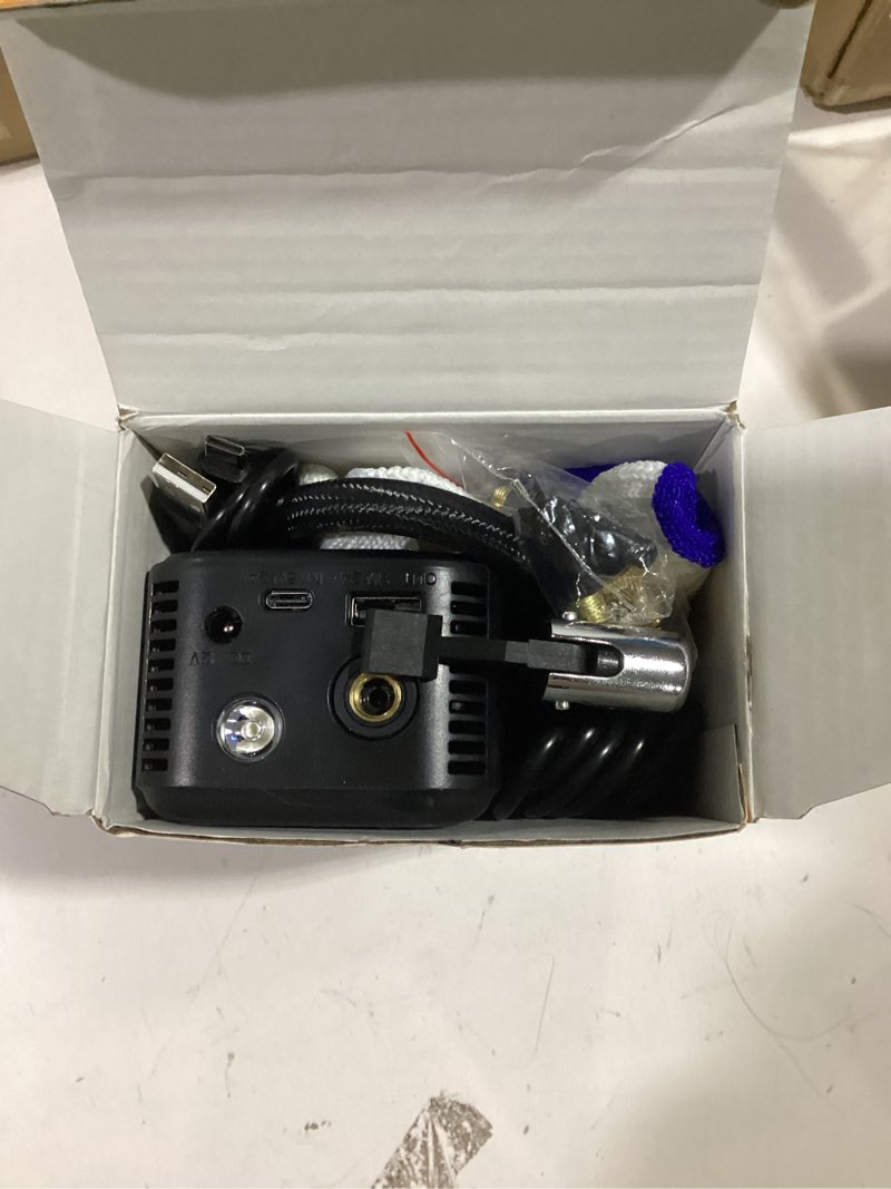 Condition photo showing Good Condition for Y34 Tire Inflator Portable Air Compressor,4X Faster Inflation,6000mAh Cordless/12V DC 150PSI Air Pump with Digital Pressure Gauge for Car,Motorcycle,Bike,Ball Easter Gifts for Him 6000mAh Black