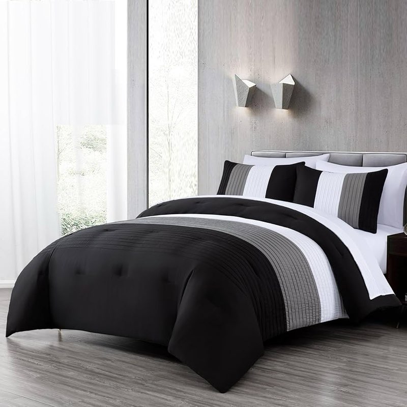 Chezmoi Collection Briar 7-Piece Queen Bed in a Bag - All Season Lightweight Microfiber Comforter Se