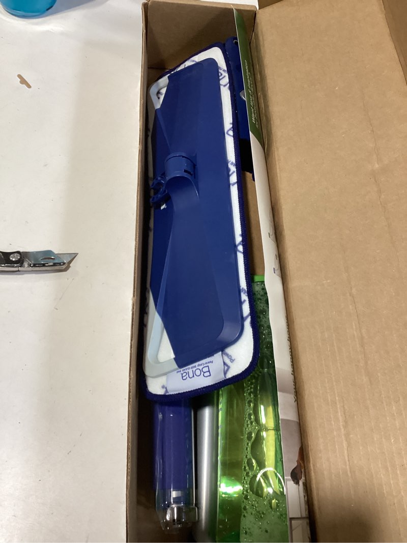 Condition photo showing Good Condition for bona premium motion multi-surface floor spray mop - includes multi-surface floor cleaning solution and machine washable microfiber cleaning pad - for stone, tile, laminate, and vinyl floors