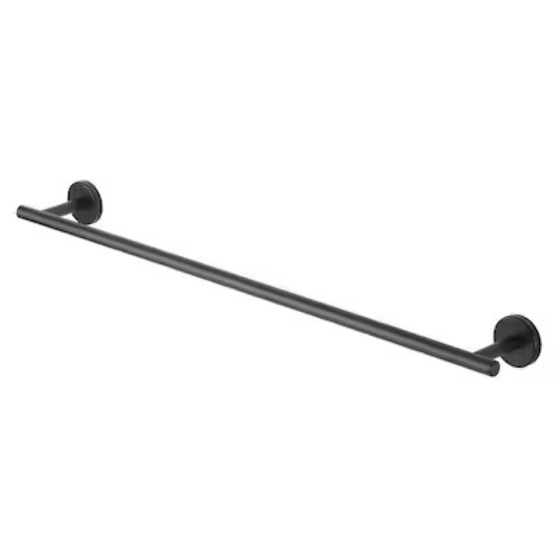 allen + roth harlow 24-in matte black wall mount single towel bar