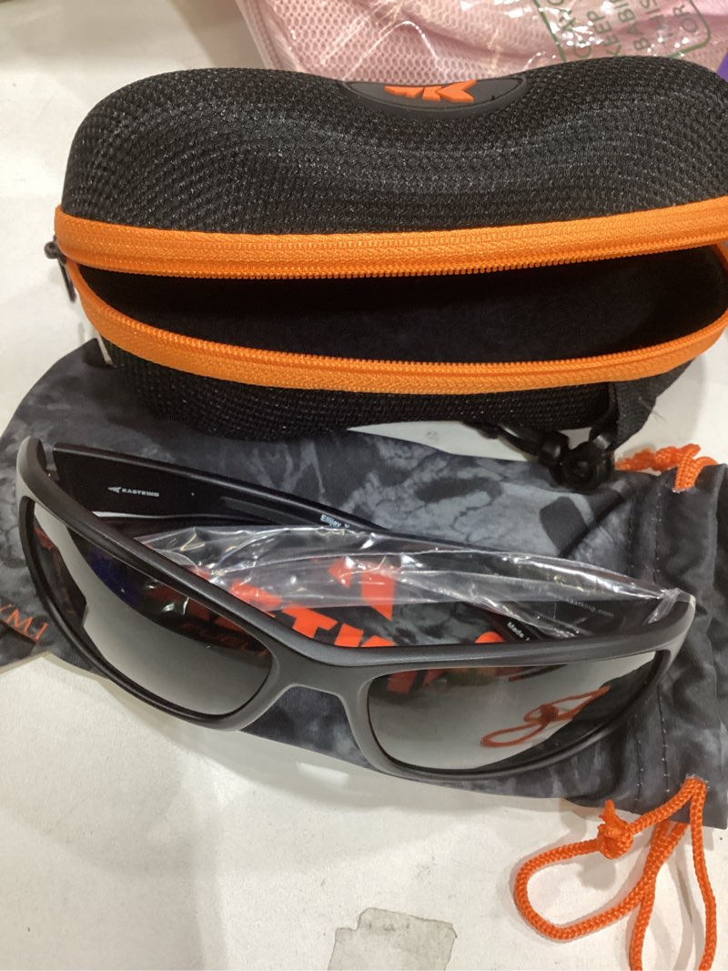 Condition photo showing Good Condition for KastKing Ellijay Bifocal Polarized Sunglasses, Bi-Focal x1.5 x2.0 x2.5 Magnifications, Wrap Sport Reader Sunglasses Matte Black Frame, Smoke Lens Bifocal +2.00
