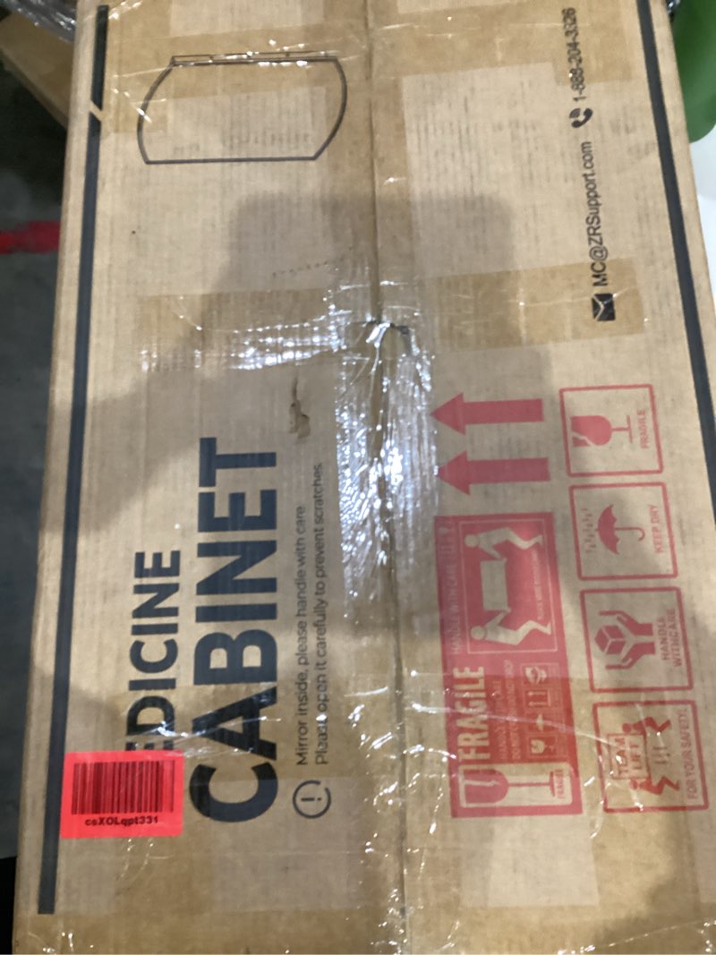 TokeShimi 16 x 26 Oval Bathroom Medicine Cabinet with Mirror Beveled, White Arched Medicine Cabinet 