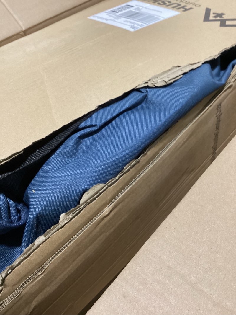 Condition photo showing As Is for Double Camping Chair Oversized Padded Camping Chairs for Adults Folding Loveseat with Cup Holders and Side Pockets Heavy Duty Outdoor Lawn Chairs for Camping,Sports, Fishing,Beach,Blue