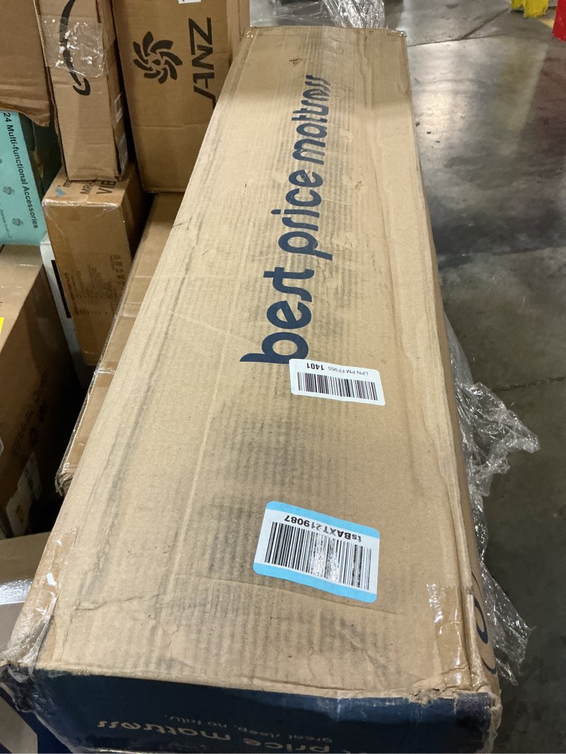 Condition photo showing New/Like New for best price mattress 6 inch memory foam mattress, medium firm, cooling gel infused, certified safe foams & fabric, mattress in a box, queen queen 6 inch
