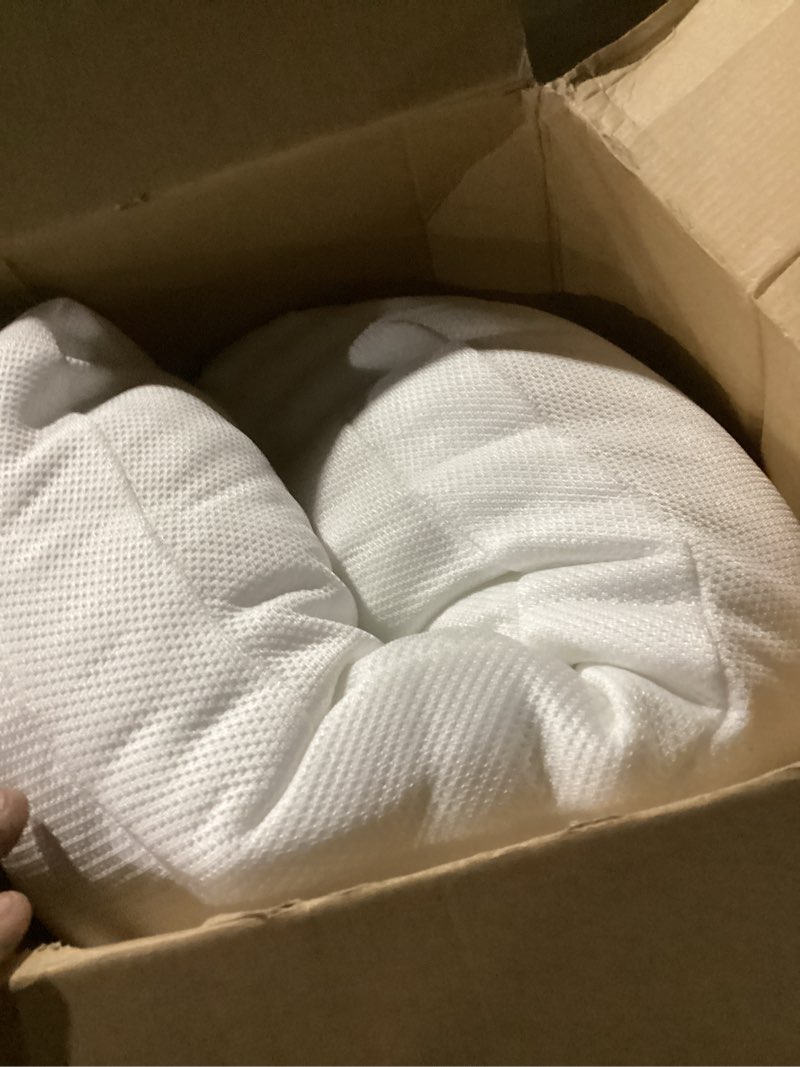 Condition photo showing As Is for Casper Sleep Essential Cooling Hybrid Pillow, King Size – Dual-Sided Foam & Down-Alternative Fill, Medium Feel, Cooling Cover, Supports Side Sleepers, Breathable & Pressure-Relieving King Essential Cooling Hybrid Pillow Single Pack