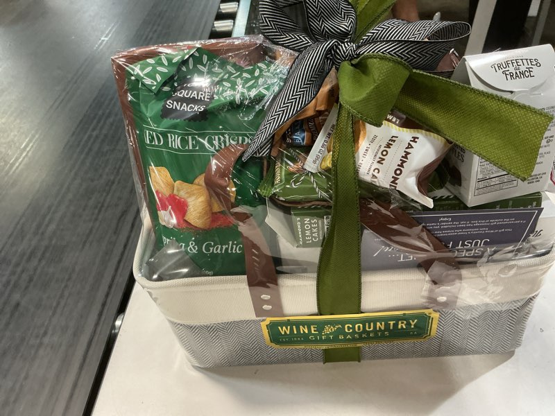 Condition photo showing Good Condition for (exp unknown ) wine country gift baskets the connoisseur gourmet gift basket food gift basket for families college students appreciation thank you congratulations get well soon care package