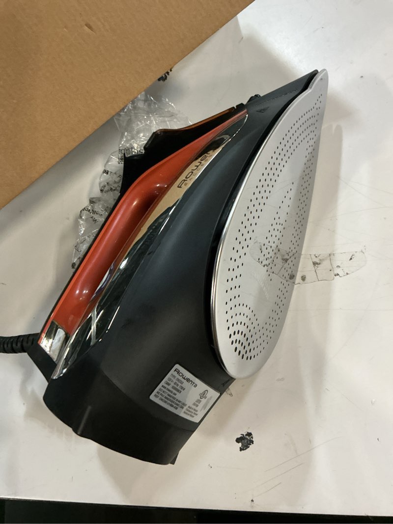 Condition photo showing Good Condition for rowenta iron steamer for clothes, stainless steel soleplate steam iron, microsteam holes, 1700 watts, lightweight, auto-off, black, dw2360 steam iron - lightweight