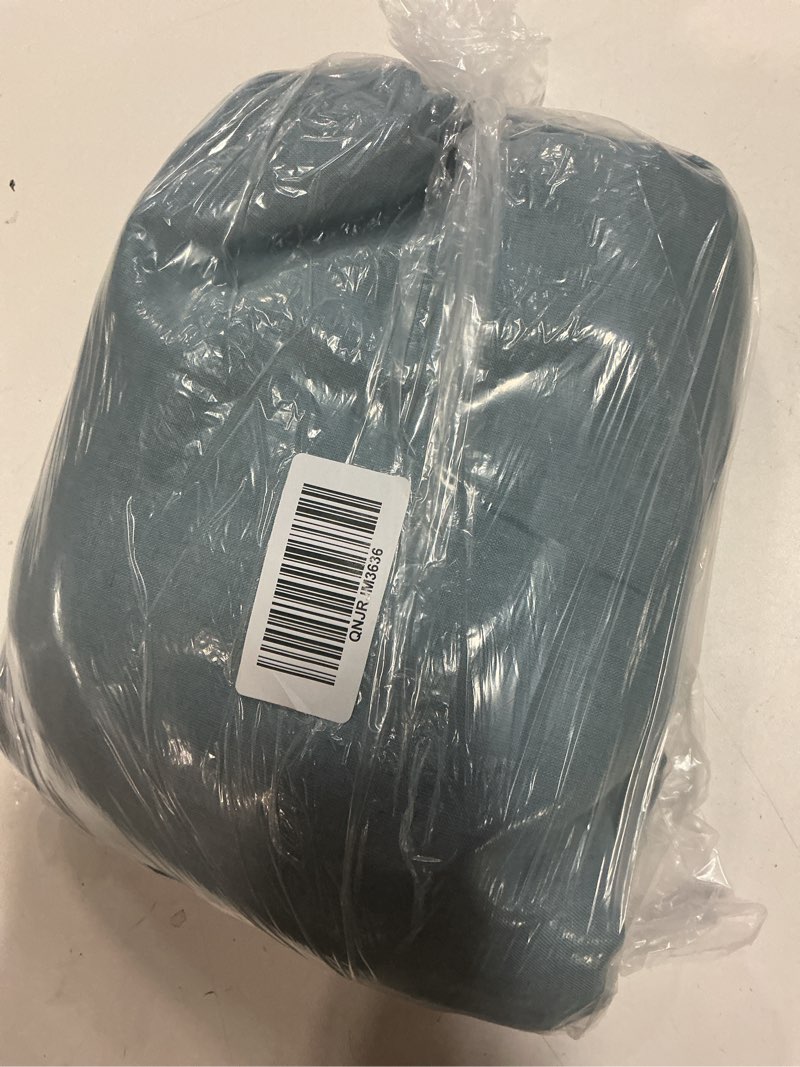 Condition photo showing Good Condition for european linen room darkening curtain - single panel, 48x96 , blue (only one panel)