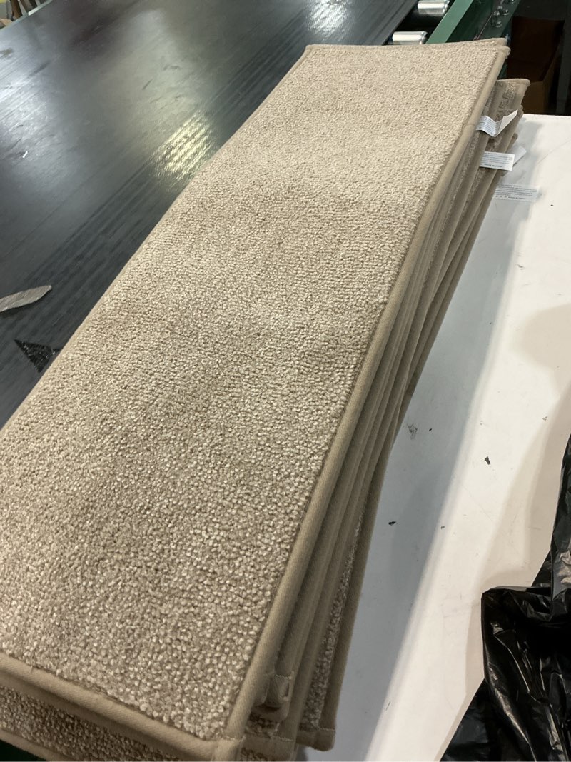 Condition photo showing Good Condition for cosy homeer stair treads non-slip carpet stair treads for wooden steps, indoor stair-runner rugs for kids elders & pets 28"x9" (15pc, beige) beige 15pc