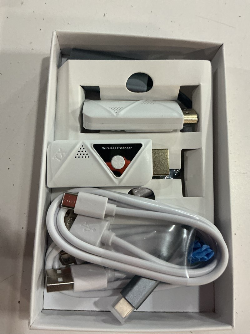 Condition photo showing New/Like New for wireless hdmi transmitter and receiver 328ft/100m,4k decode 1080p output wireless hdmi extender,2.4g/5g plug&play portable wireless,for streaming video and audio to monitor from laptop/tv box silver