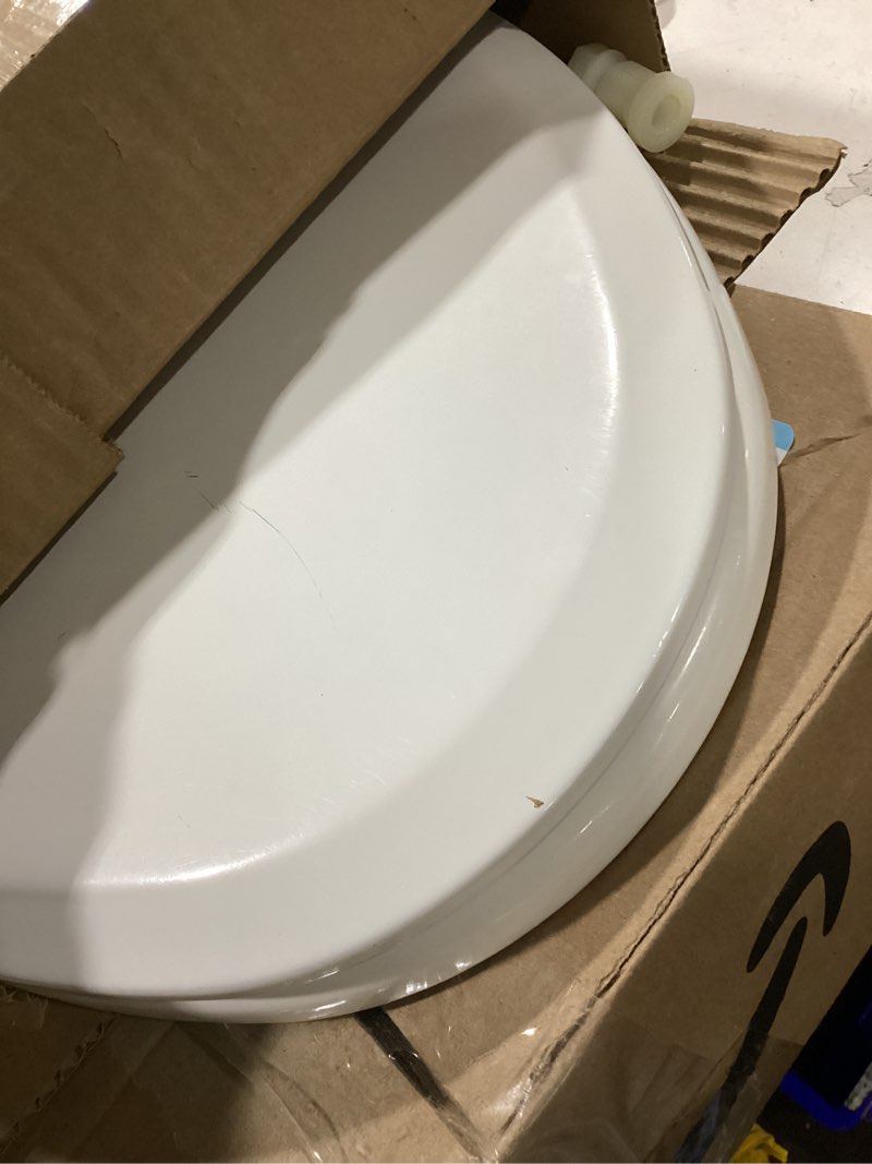 Condition photo showing As Is for Mayfair NextStep2 Toilet Seat with Built-In Potty Training Seat, Slow-Close, Removable that will Never Loosen, ELONGATED, White Elongated 2-in-1 Toilet Seat