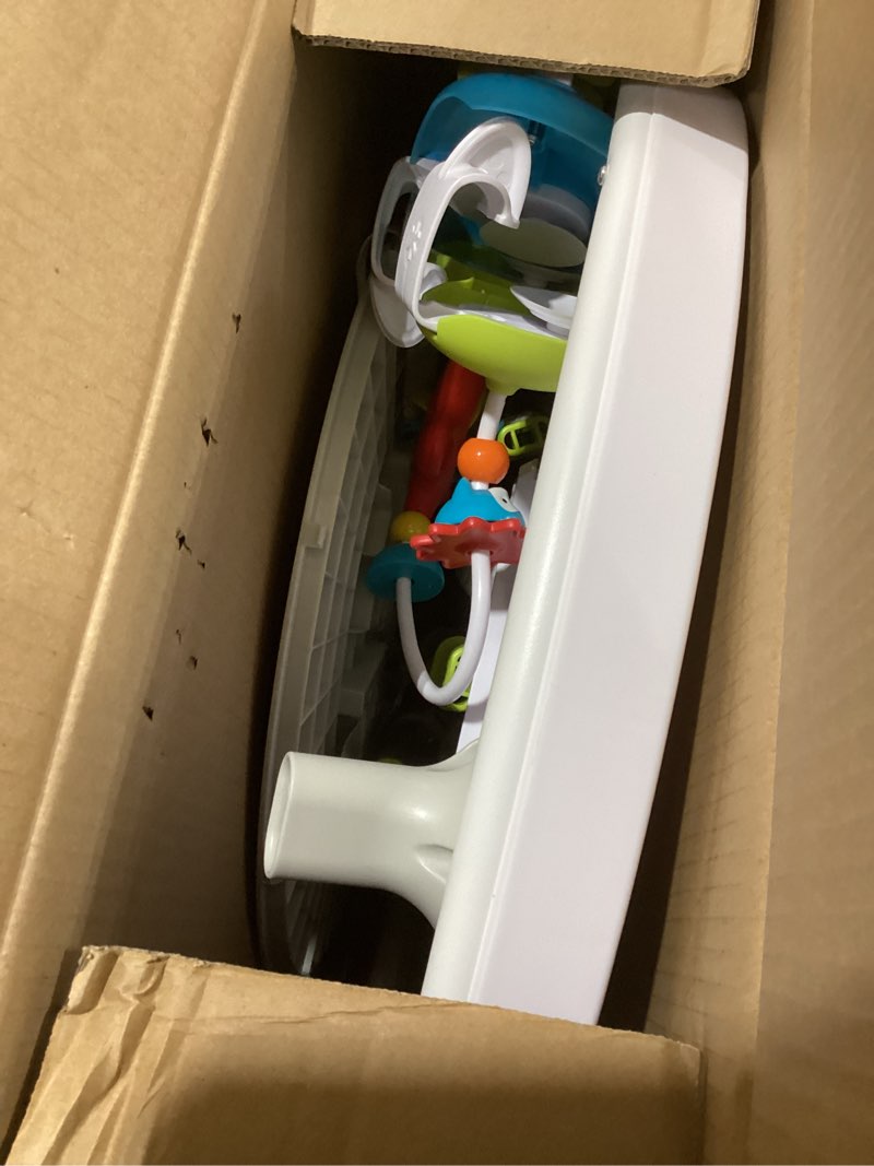 Condition photo showing As Is for skip hop baby activity center: interactive play center with 3-stage grow-with-me functionality, 4mo+, explore & more explore & more activity center