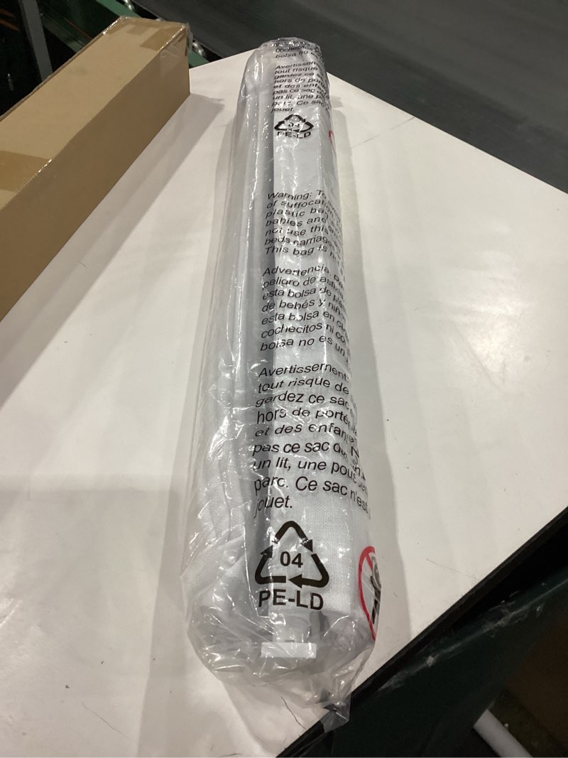 Condition photo showing New/Like New for no Drill Cordless Roman Shades for Windows, 28" W × 64" H - Light Filtering - Linen - White Light Filtering - Linen - White 28" W × 64" H