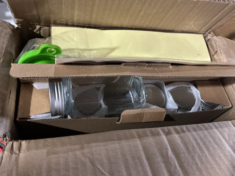 Condition photo showing Good Condition for VITEVER Magnetic Spice Rack, 4 Pack, 24 Square Glass Jars with Lids, Quick-Find Pre-Printed Labels, Funnel, Space Saver, Refrigerator and Microwave Oven Organizer