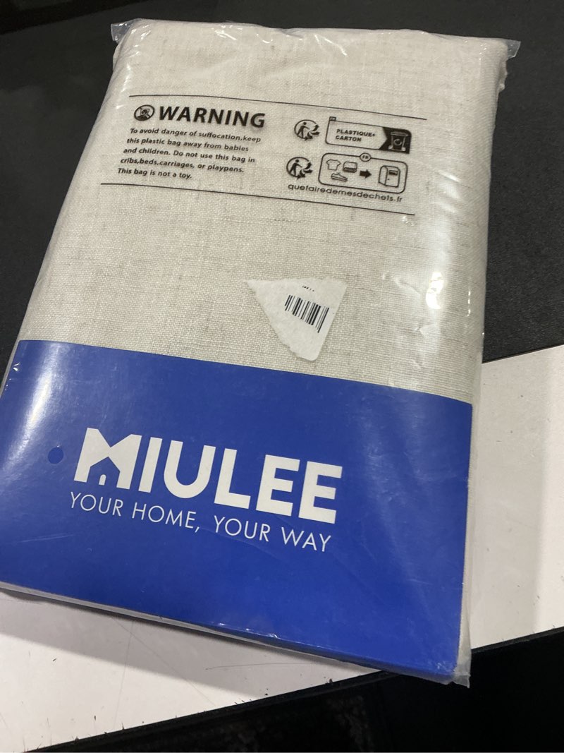 Condition photo showing Good Condition for MIULEE Natural White Linen Curtains 84 Inch Length for Bedroom Living Room, Soft Thick Linen Texture