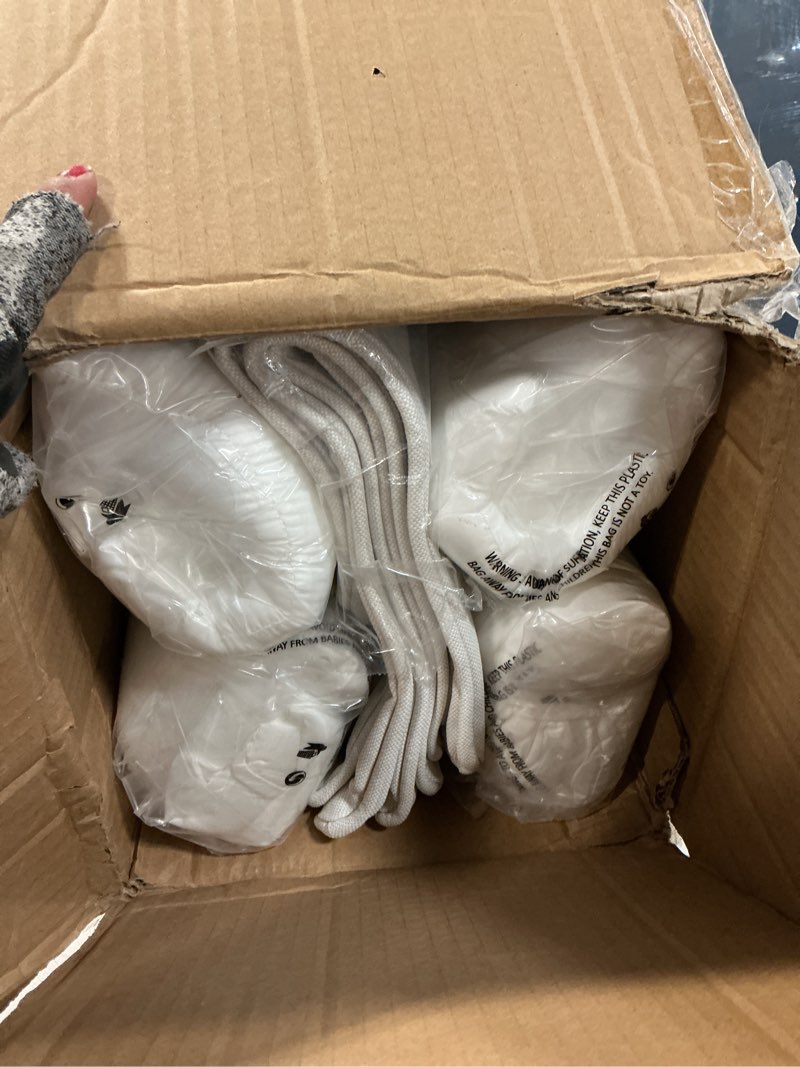 Condition photo showing Good Condition for unimatta decorative outdoor water repellent throw pillows with inserts, set of 4, 20" x20" pillows for patio, backyard, bed, couch, and patio furniture, linen linen 20"x20" (pack of 4)