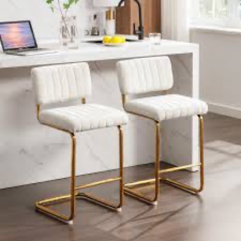 Ambrine 26.8'' Boucle Counter Stool (Set of 2)