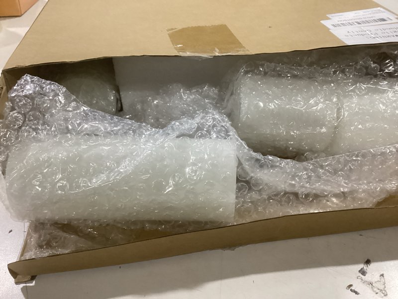 Condition photo showing Good Condition for Shihanee Set of 6 Pillar Candles and Glass Cylinder Vases Clear Cylinder CandleHolders for Slim Tall Pillar Candles Wedding Centerpieces (2.8'' X 4.7", 5.9", 7.9",Iridescent)