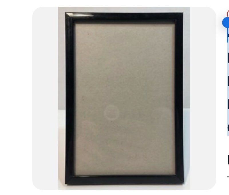 4x6 Black Plastic Picture Frame – Modern Sleek Design for Home & Office Decor4x6
