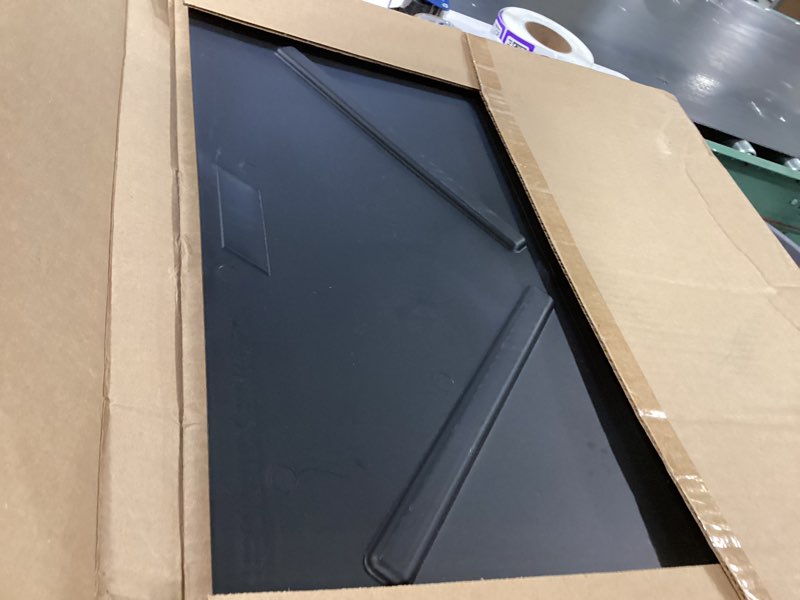 Condition photo showing Good Condition for camco dishwasher drain pan | protects floors, cabinets, walls & features front opening for easy leak detection | crafted of heavy-duty polymer | black, 23-5/8” x 20-1/2” (20602)