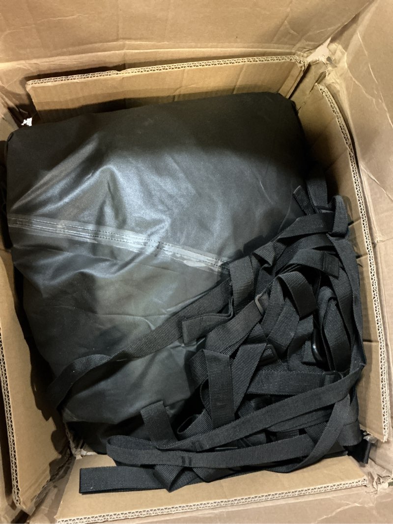 Condition photo showing Good Condition for tuszom 1200d 100% waterproof ski & wakeboard tower boat cover tear-proof trailerable full size boat cover for boats with ski or wakeboard towers (black, 17'-19'l, beam width to 102" w) black 17'-19'l, beam width to 102"w