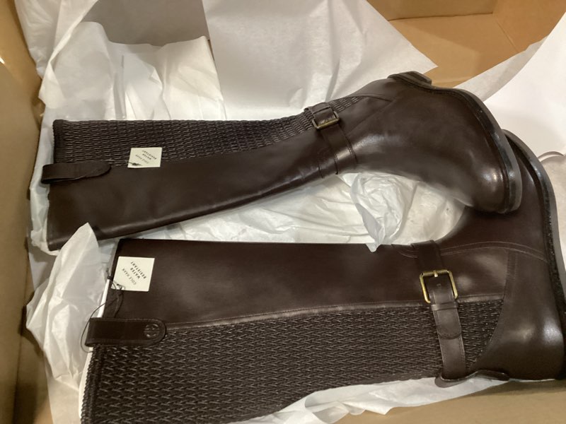 Condition photo showing New/Like New for cole haan womens shoes - clive stretch tall 6 b black leather
