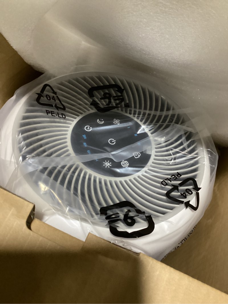 Condition photo showing New/Like New for levoit air purifier for home allergies pet hair in bedroom, covers up to 1073 ft² by 56w high torque motor, aham verifide, 3-in-1 filter with hepa sleep mode, remove dust smoke odor, core300-p, white